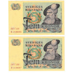 Suède 5 Kronor 1977