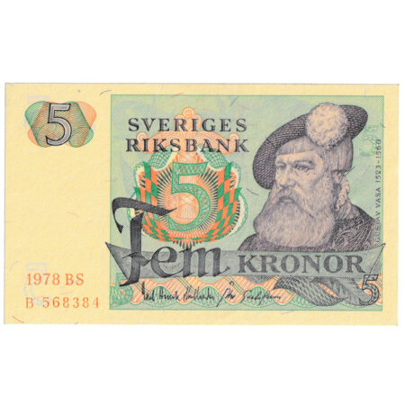 Suède 5 Kronor 1978
