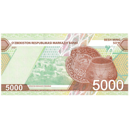 Ouzbékistan 5000 Sum 2021 – Image 2