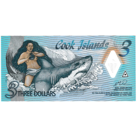 Îles Cook 3 Dollars 2021 Polymère