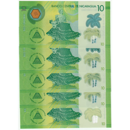 Nicaragua 10 Cordobas 2014 Polymère – Image 2