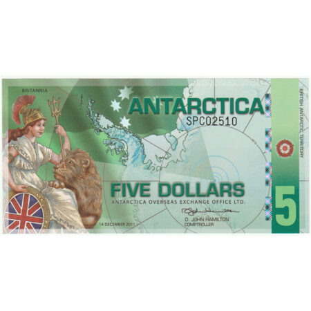 Antarctique 5 Dollars 2011 Polymère