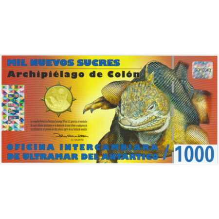 Îles Galapagos 1000 Sucres 2009 Polymère – Image 2