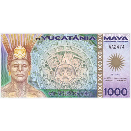 Yucatania Maya 1000 Soles de Oro 2012 Polymère