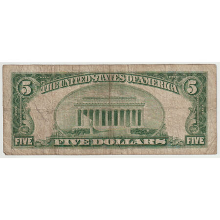 États-Unis 5 Dollars 1928 – Image 2