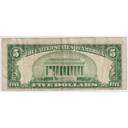 États-Unis 5 Dollars 1928 – Image 2