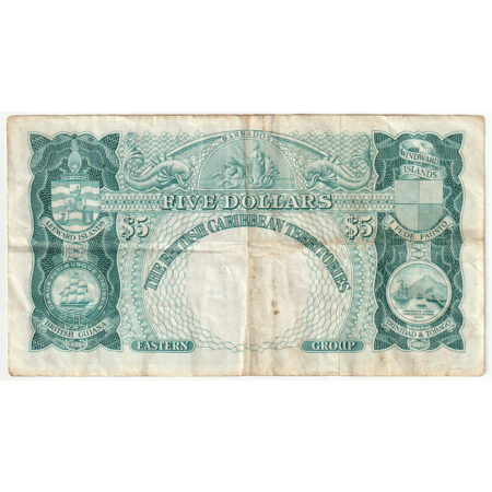 Caraïbes britanniques 5 Dollars 1956 – Image 2