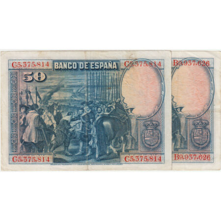 Espagne 50 Pesetas 1928 – Image 2