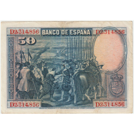 Espagne 50 Pesetas 1928 – Image 2