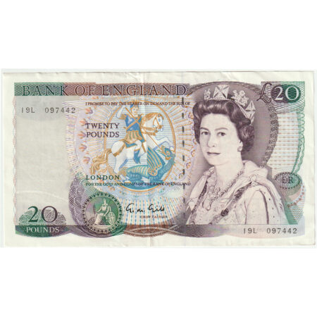 Angleterre 20 Pounds 1988
