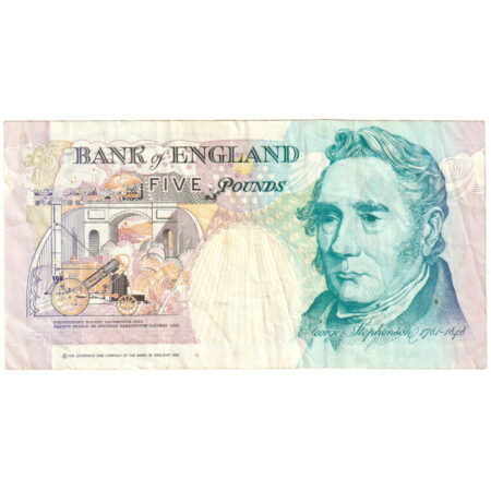 Angleterre 5 Pounds 1990 – Image 2