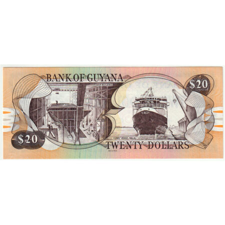 Guyana 20 Dollars 1996 – Image 2