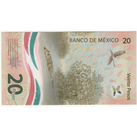 Mexique 20 Pesos 2021 Polymère – Image 2