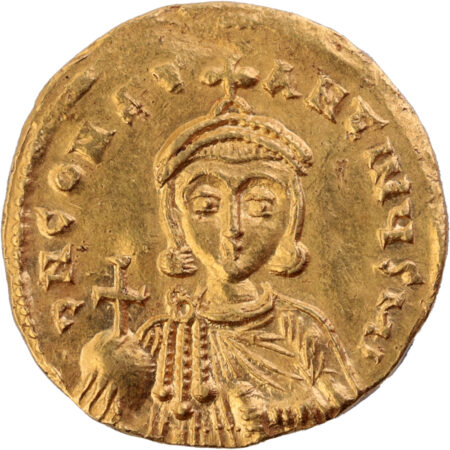 Leon III et Constantin V Solidus 720-741 Constantinople – Image 2