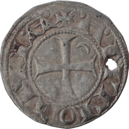Croisades Principauté d'Antioche Bohémond III Denier – Image 2