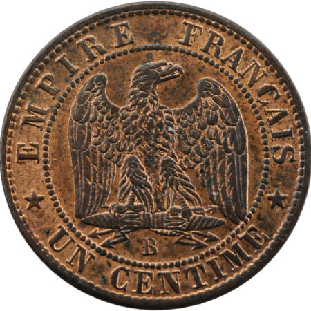 France Napoléon III Centime 1854 Rouen – Image 2