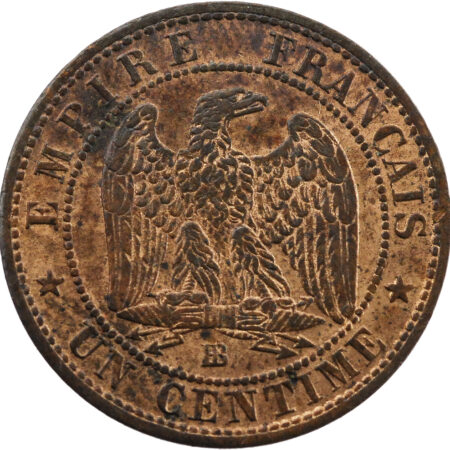 France Napoléon III Centime 1855 Strasbourg – Image 2