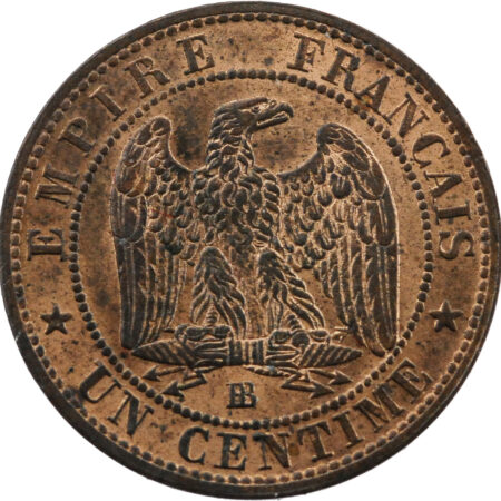 France Napoléon III Centime 1855 Strasbourg – Image 2