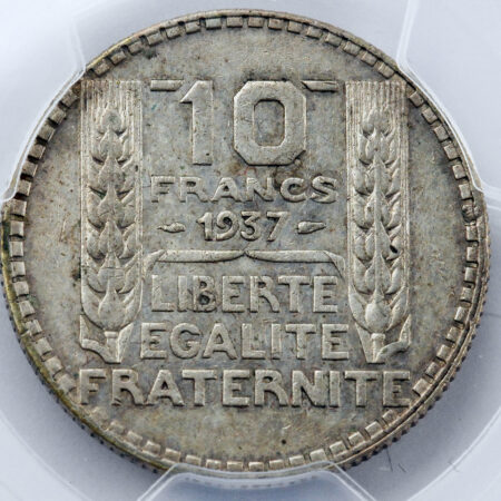 France 10 Francs Turin 1937 – Image 2