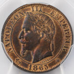 France Napoléon III 5 Centimes 1863 Paris