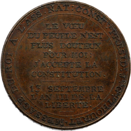 Constitution Louis XVI Monneron au serment du Roi 1791 Birmingham – Image 2