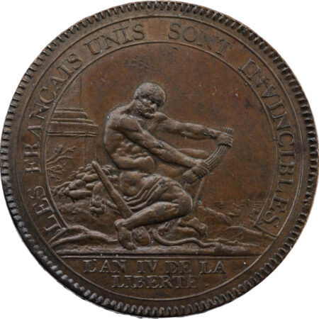 Constitution Monneron de 5 sols à l'Hercule 1792 Birmingham