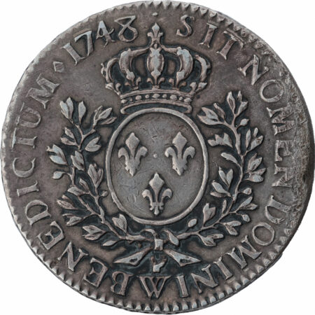 Louis XV Demi-écu au bandeau 1748 Lille – Image 2
