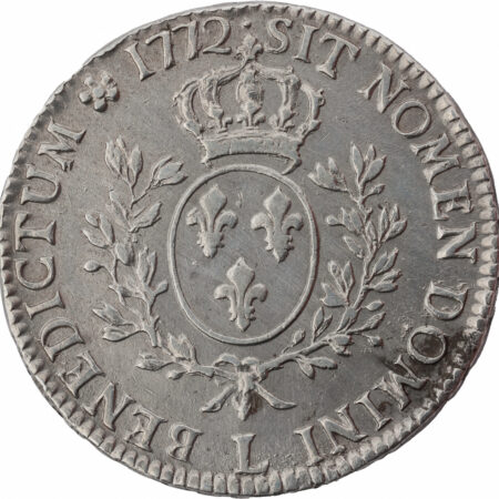 Louis XV Écu à la vieille tête 1772 Bayonne – Image 2