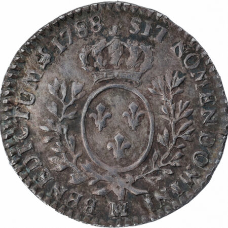 Louis XVI Dixième d'écu aux branches d'olivier 1788 Marseille – Image 2