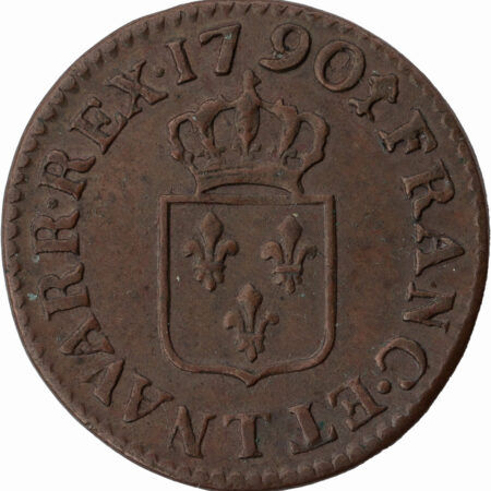 Louis XVI Liard à l'écu 1790/89 Nantes – Image 2