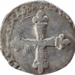 Henri III Huitième d'écu croix de face 1589 Rennes