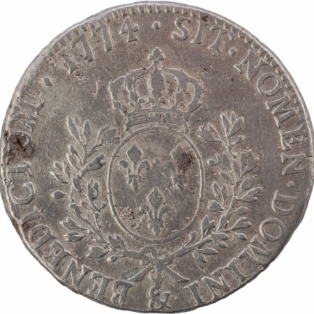 Louis XV Écu à la vieille tête 1774 Aix-en-Provence – Image 2