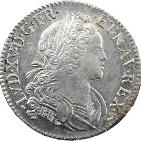Louis XV Écu de Navarre 1718 Rouen