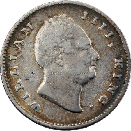 Indes britanniques William IV 1/2 Roupie 1835 Bombay