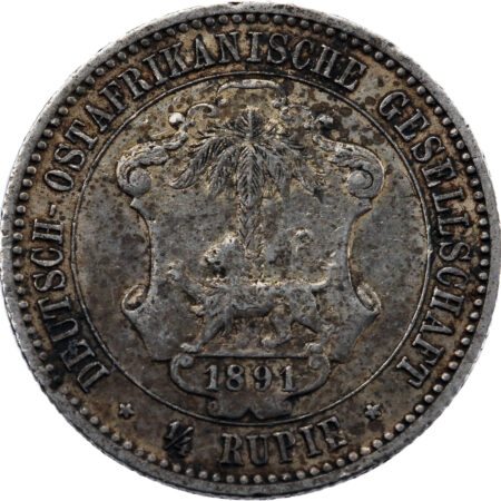 Afrique Orientale Allemande Guillaume II 1/4 Rupie 1891 Berlin – Image 2
