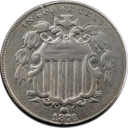 États-Unis Shield Nickel 5 Cents 1876 Philadelphie