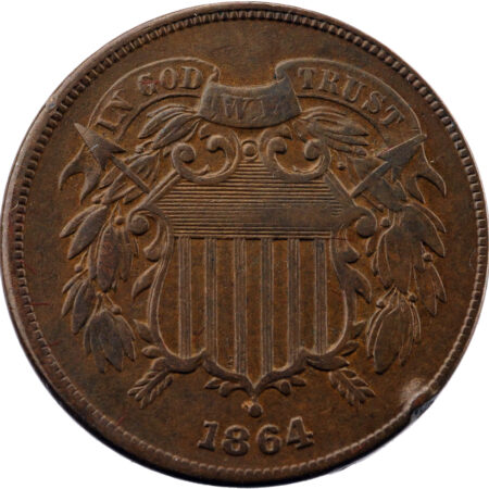 États-Unis Shield 2 Cents 1864 Philadelphie