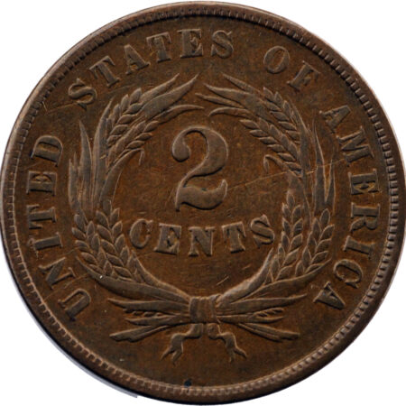 États-Unis Shield 2 Cents 1864 Philadelphie – Image 2