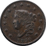 États-Unis Matron Head Large Cent 1820/19 Philadelphie