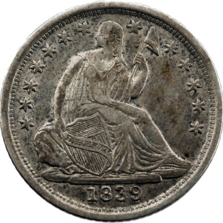 États-Unis Liberty Seated Half Dime 1839 Nouvelle-Orléans