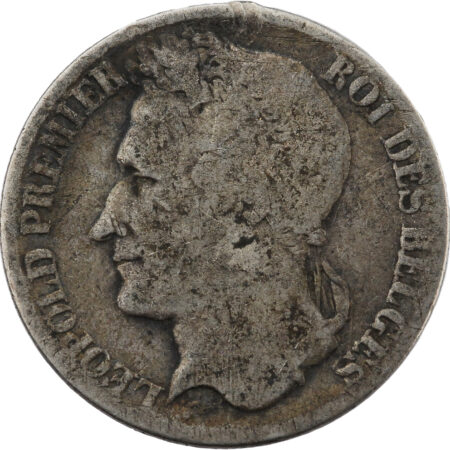 Royaume de Belgique Léopold Ier Franc 1838 Bruxelles