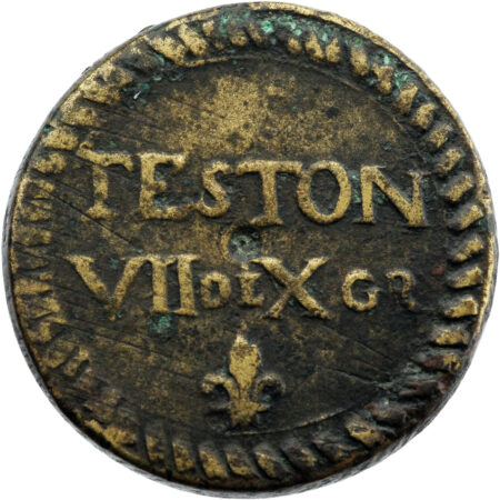 France Henri III Poids monétaire du Teston – Image 2