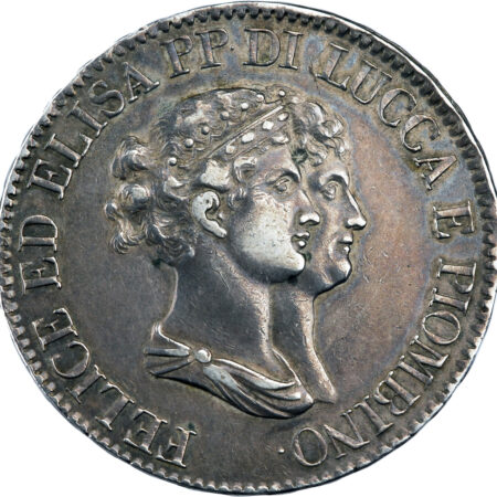 Italie Lucques & Piombino Félix et Élisa 5 Franchi 1807 Florence