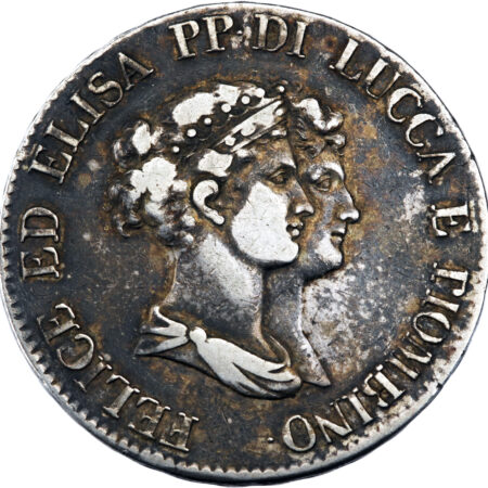 Italie Lucques & Piombino Félix et Élisa 5 Franchi 1806 Florence