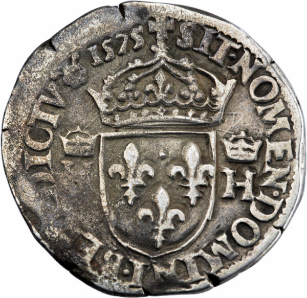 Henri III Teston 1575 Rouen – Image 2