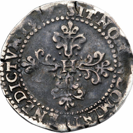 Henri III Demi-franc 1587 Rouen – Image 2