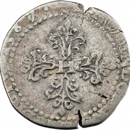 Henri III Demi-franc 1587/6 Rouen – Image 2
