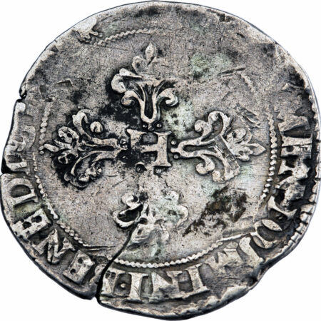 Henri III Franc au col plat 1576 Angers – Image 2