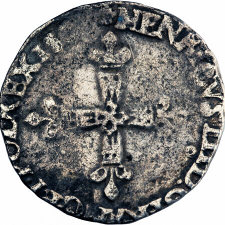 Henri III Quart d'écu 1586 Rennes