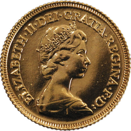 Grande Bretagne Elizabeth II 1/2 Souverain 1982